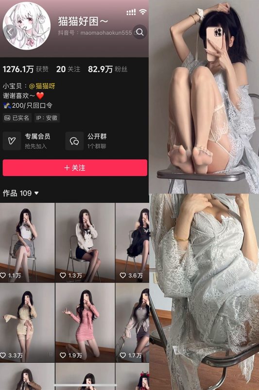 抖音 猫猫好困 微密圈  NO.044期 【4P3V】最新至：2025.4.20-秘语喵